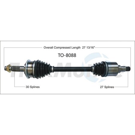 Surtrack Axle Cv Axle Shaft, To-8088 TO-8088